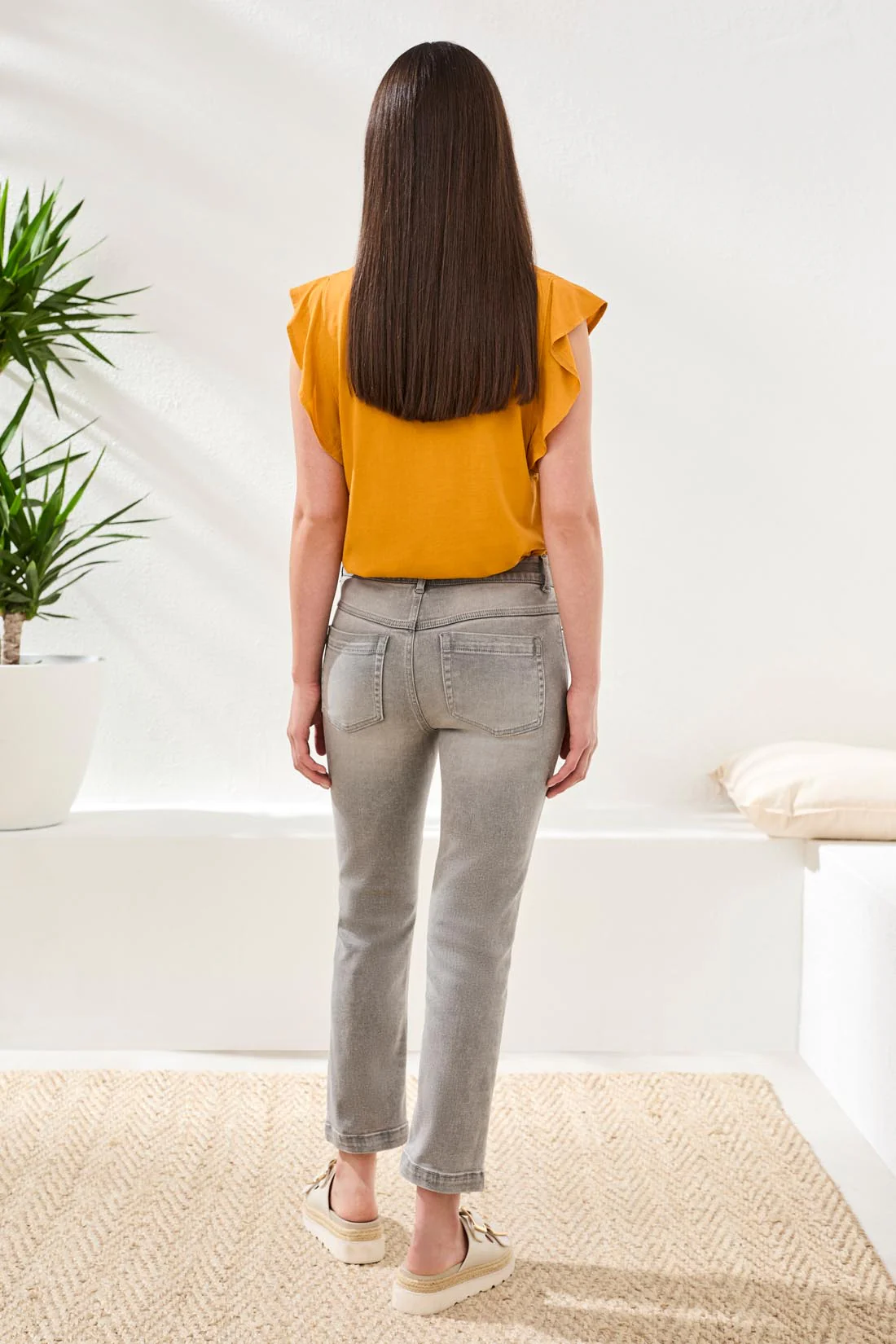 Audrey Crop Straight Leg Boundless Stretch Denim-Cloudygrey - Image 4