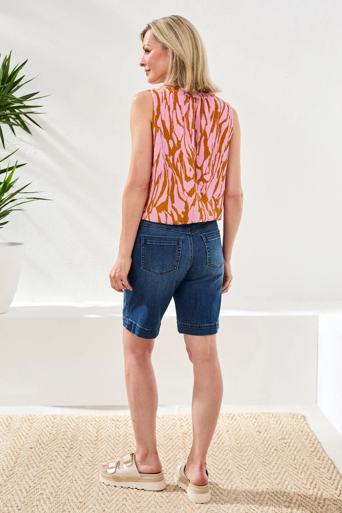 Audrey Pull-On Bermudas Boundless Stretch Denim-Fadedblue - Image 2