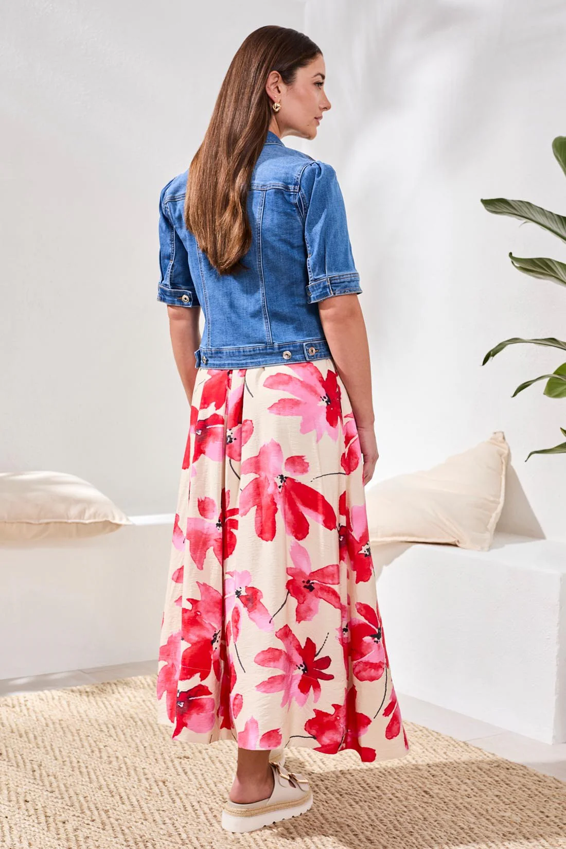 Comfort Stretch Elbow-Sleeve Denim Jacket-Harbor - Image 4