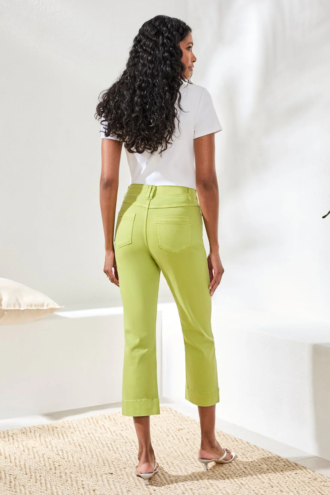 Comfort Stretch Pull-On Kick Flare Capris-Mintleaf - Image 4