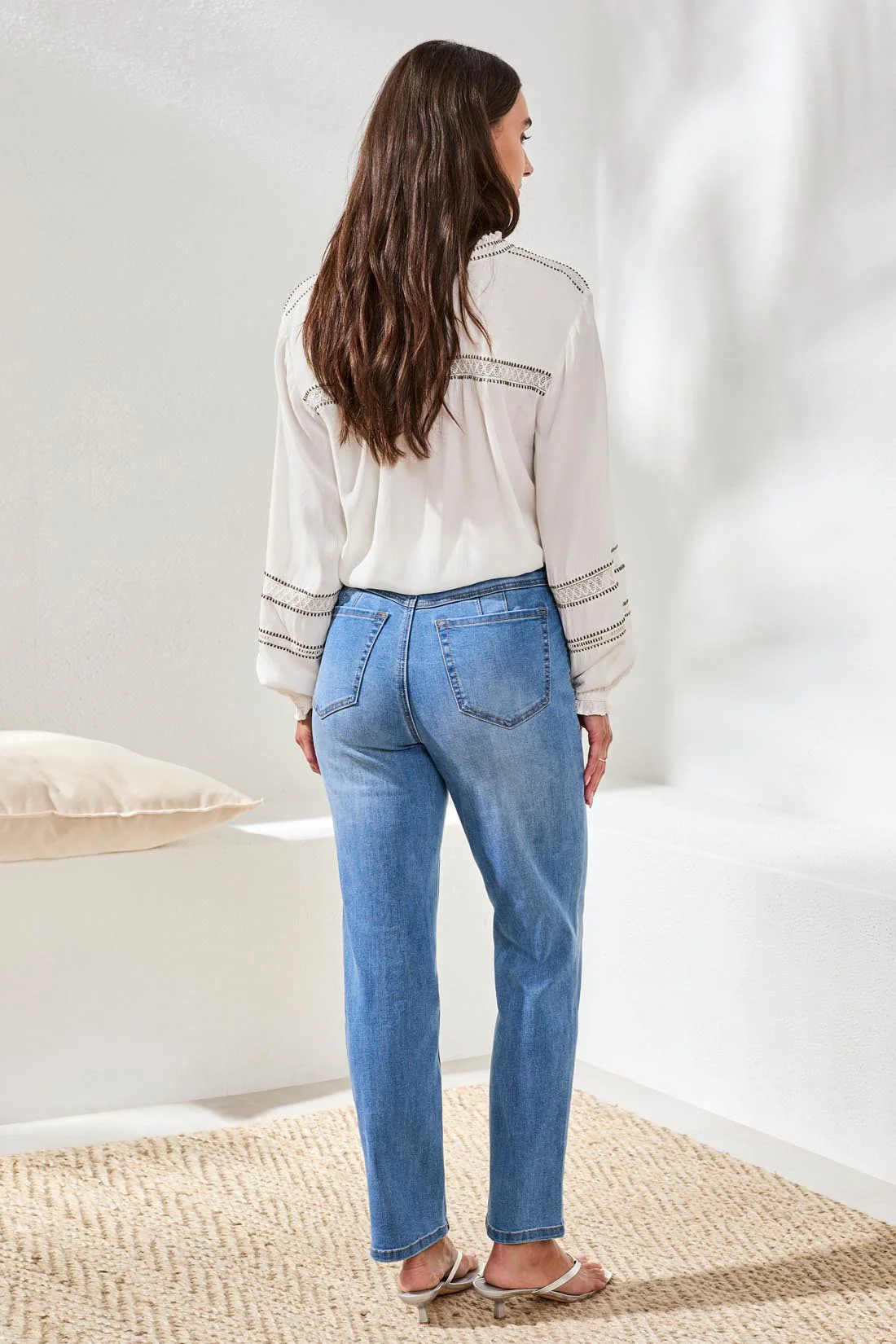 Sophia Curvy Comfort Stretch Straight Leg Jeans-Harbor - Image 4