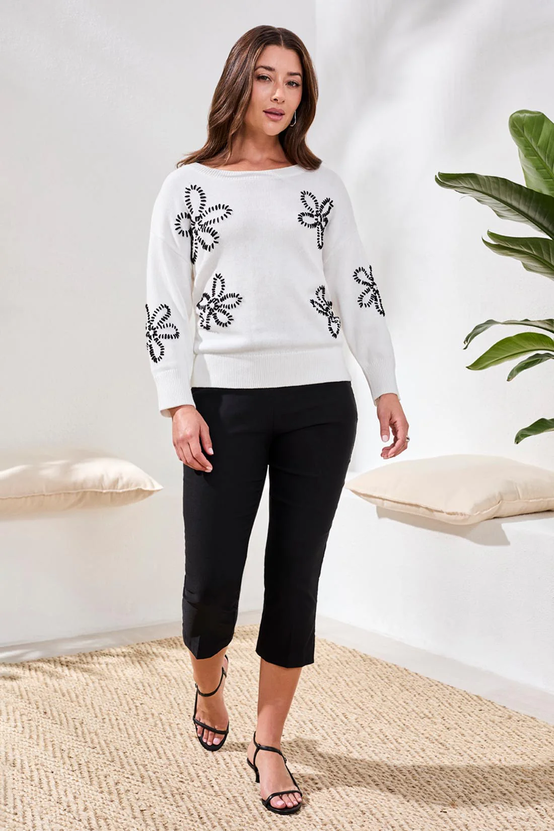 Year Round Basics Flatten It® Pull-On Capris-Black - Image 2