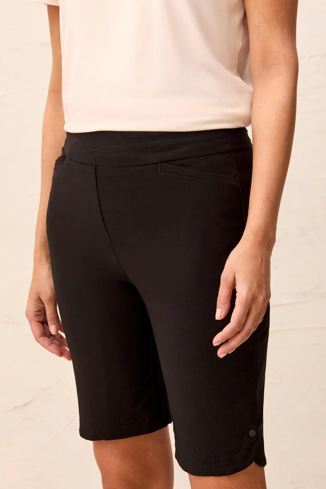 Year Round Basics Flatten It® Tummy Control Pull-On Shorts-Black - Image 2