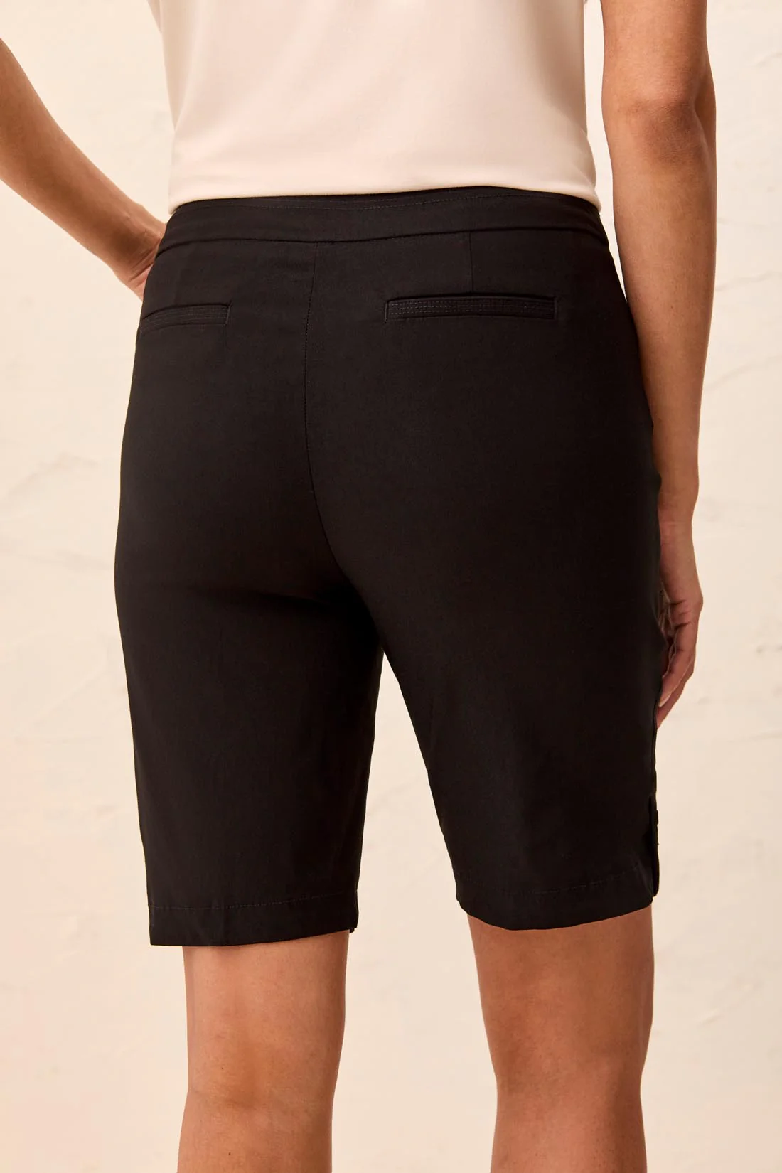 Year Round Basics Flatten It® Tummy Control Pull-On Shorts-Black - Image 4