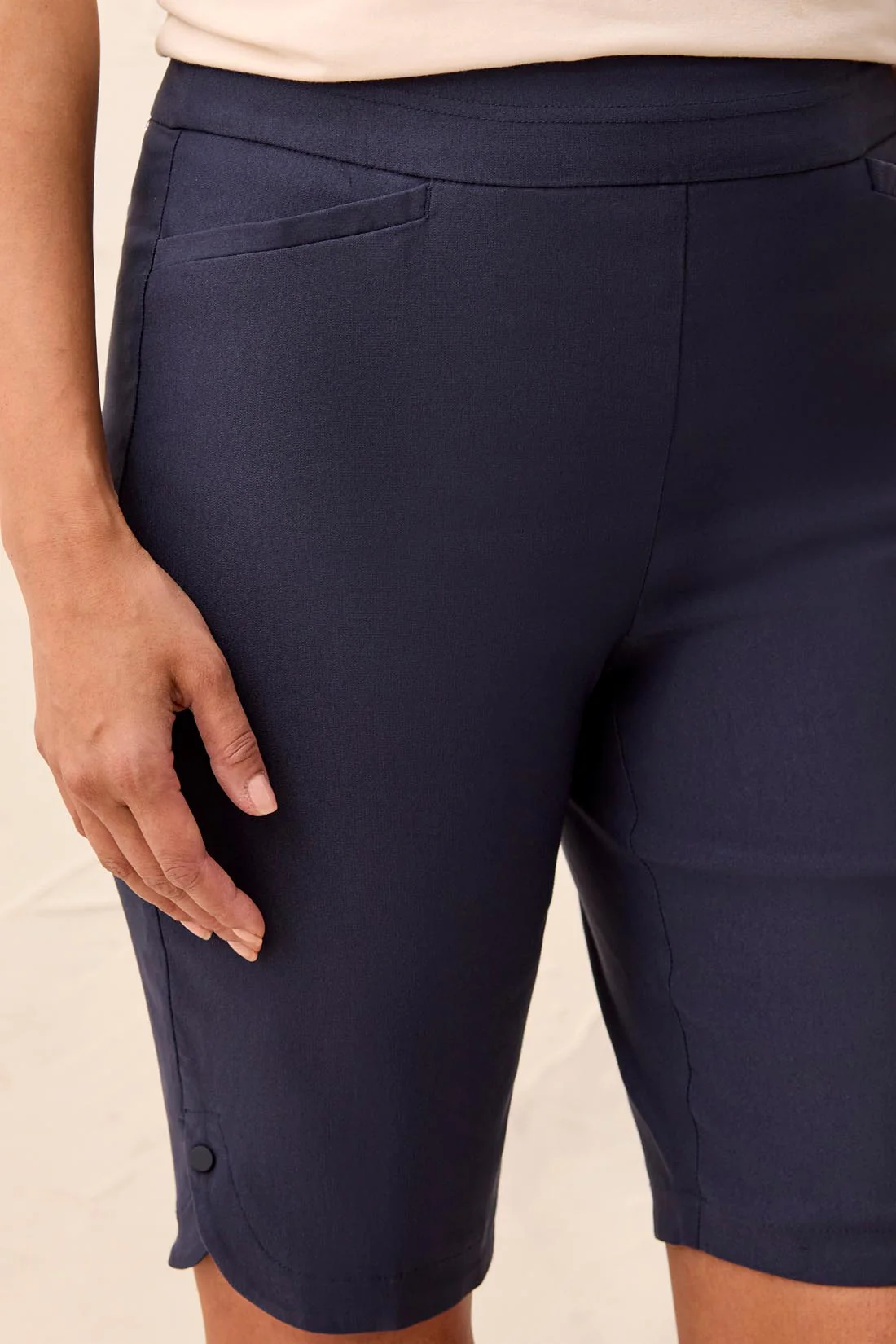 Year Round Basics Flatten It® Tummy Control Pull-On Shorts-Jet blue - Image 3