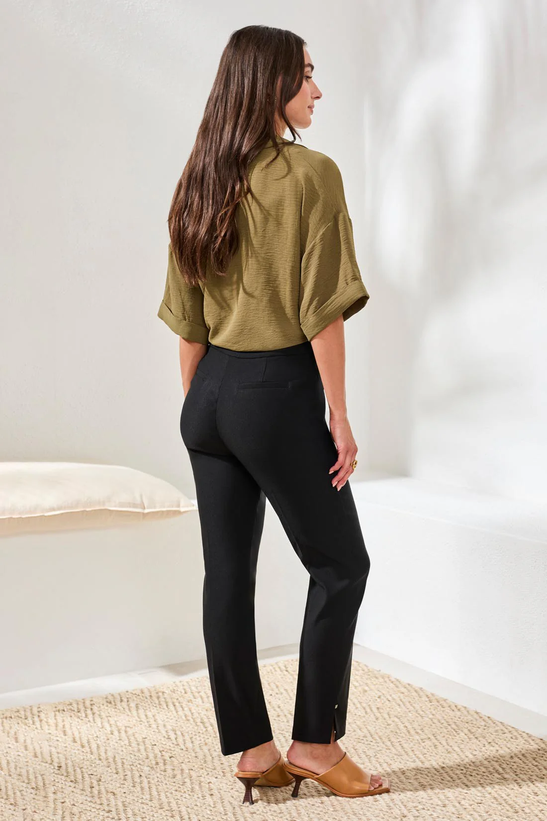 Flatten It® Slim Pull-On Ankle Pants-Black - Image 4