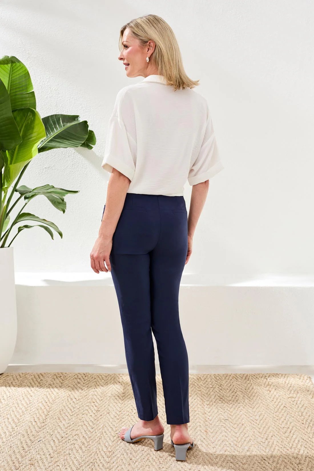 Flatten It® Slim Pull-On Ankle Pants-Jet blue - Image 4