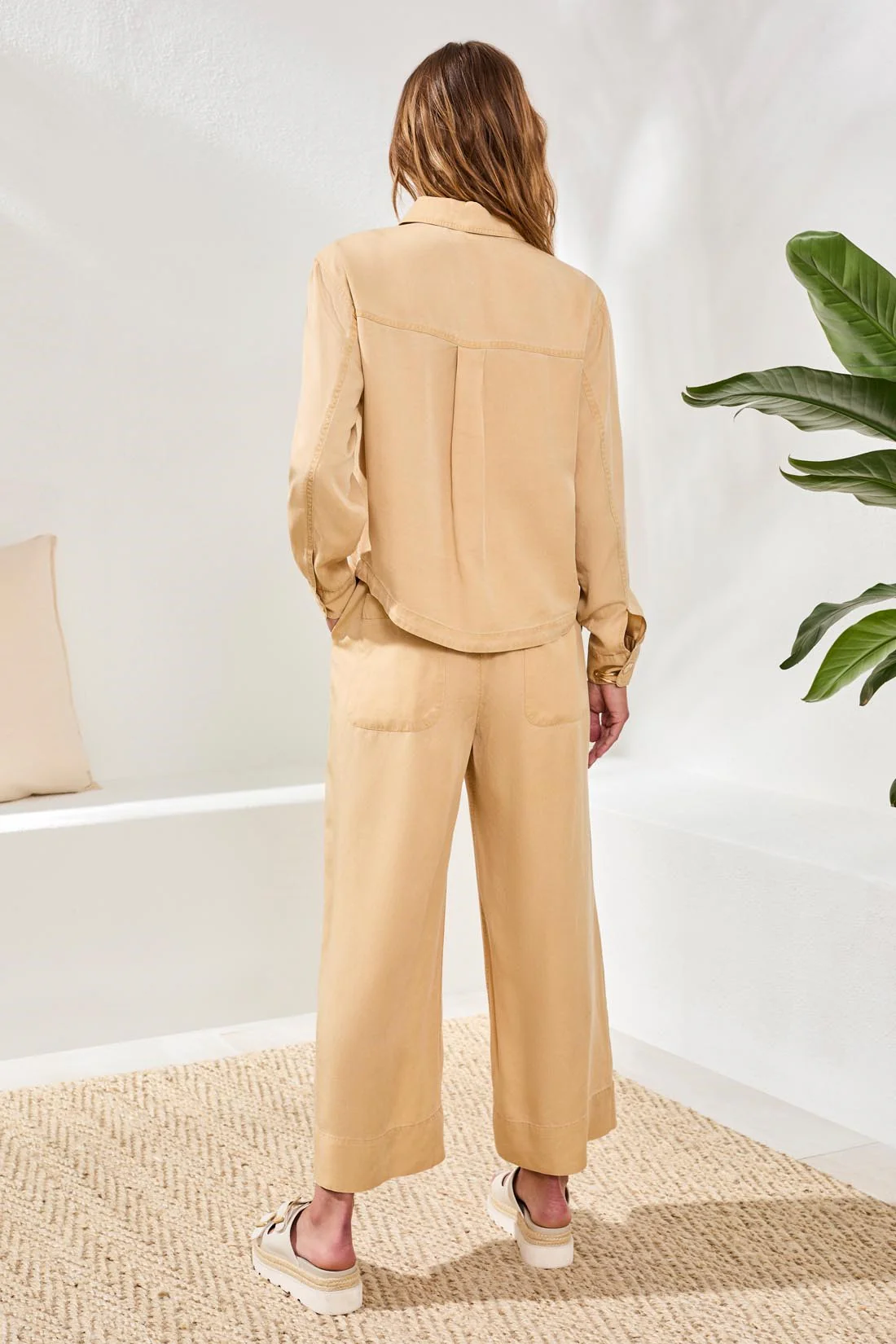 Overshirt In Washed Cavalry Twill-Croissant - Image 4