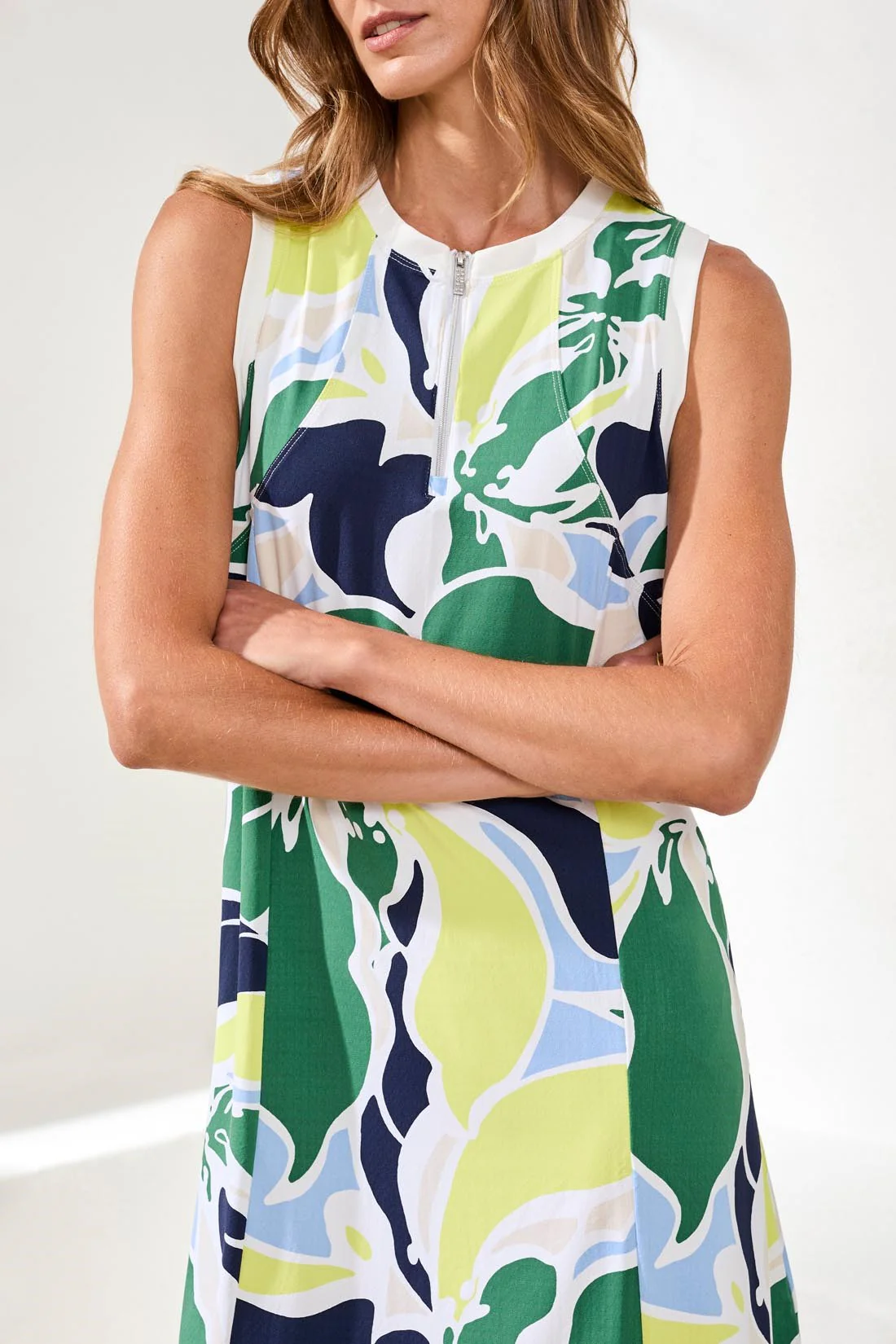 UPF 50+ High Performance Sleeveless Sport Dress-Florallime - Image 3