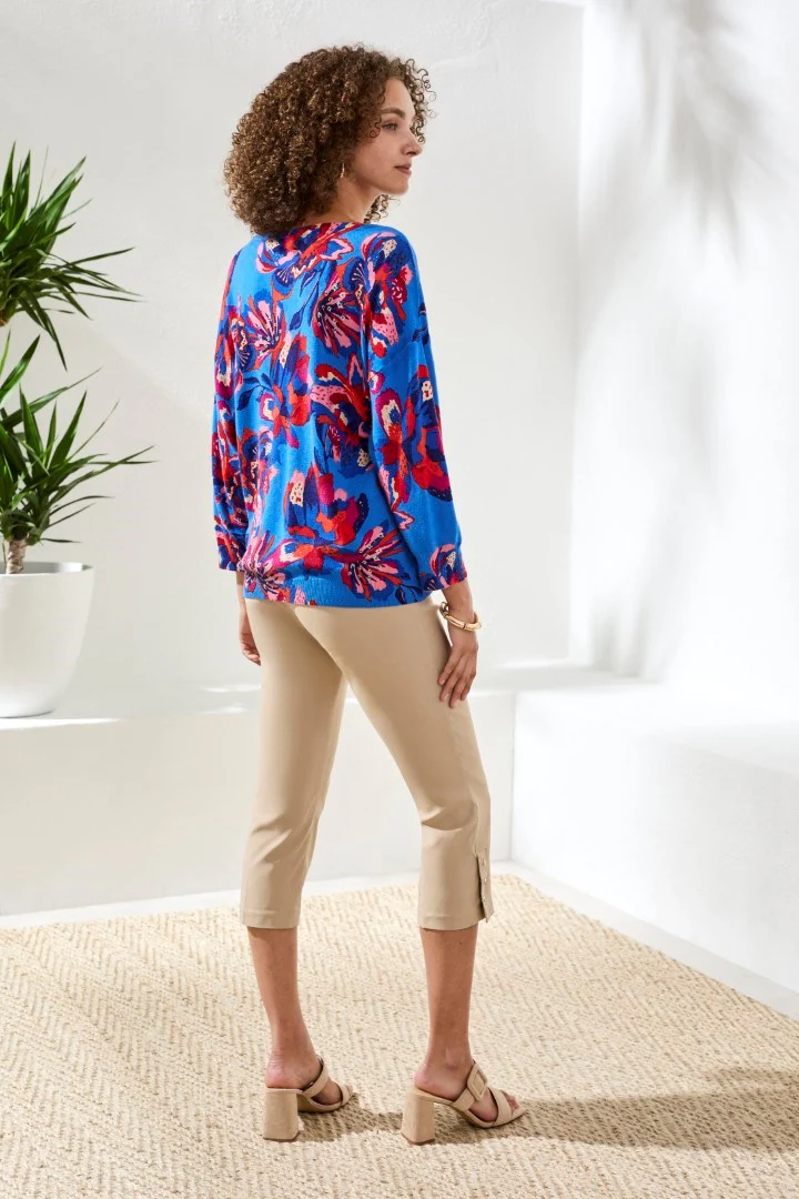 Soft Yarn Three-Quarter Sleeve Crewneck Sweater-Turkishsea - Image 2