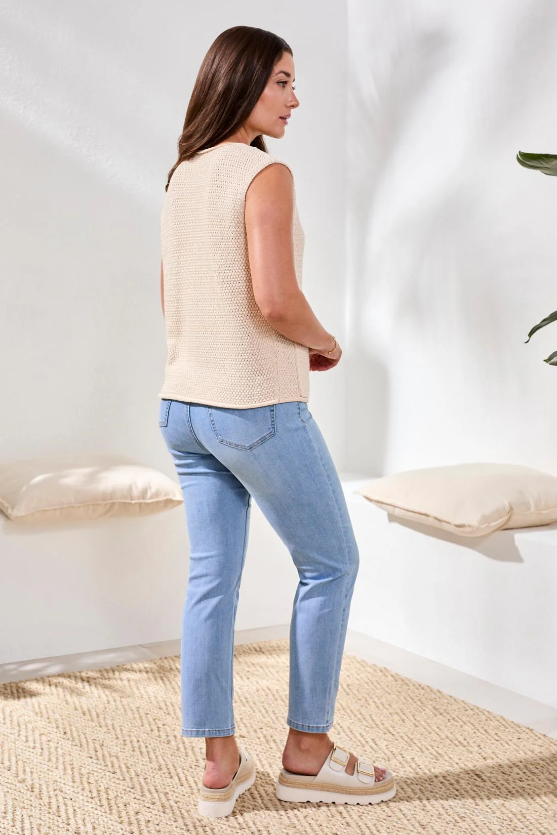Sweater Vest With Pockets And Decorative Buttons-Cococream - Image 4
