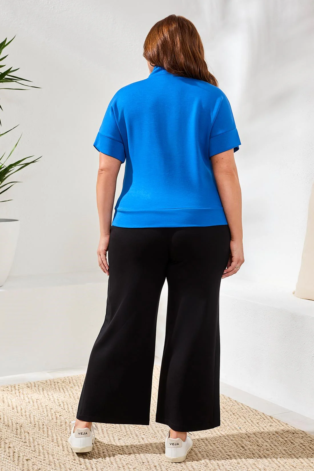 Size Inclusive Techno Lux Mock Neck Zip Top-Turkishsea - Image 4
