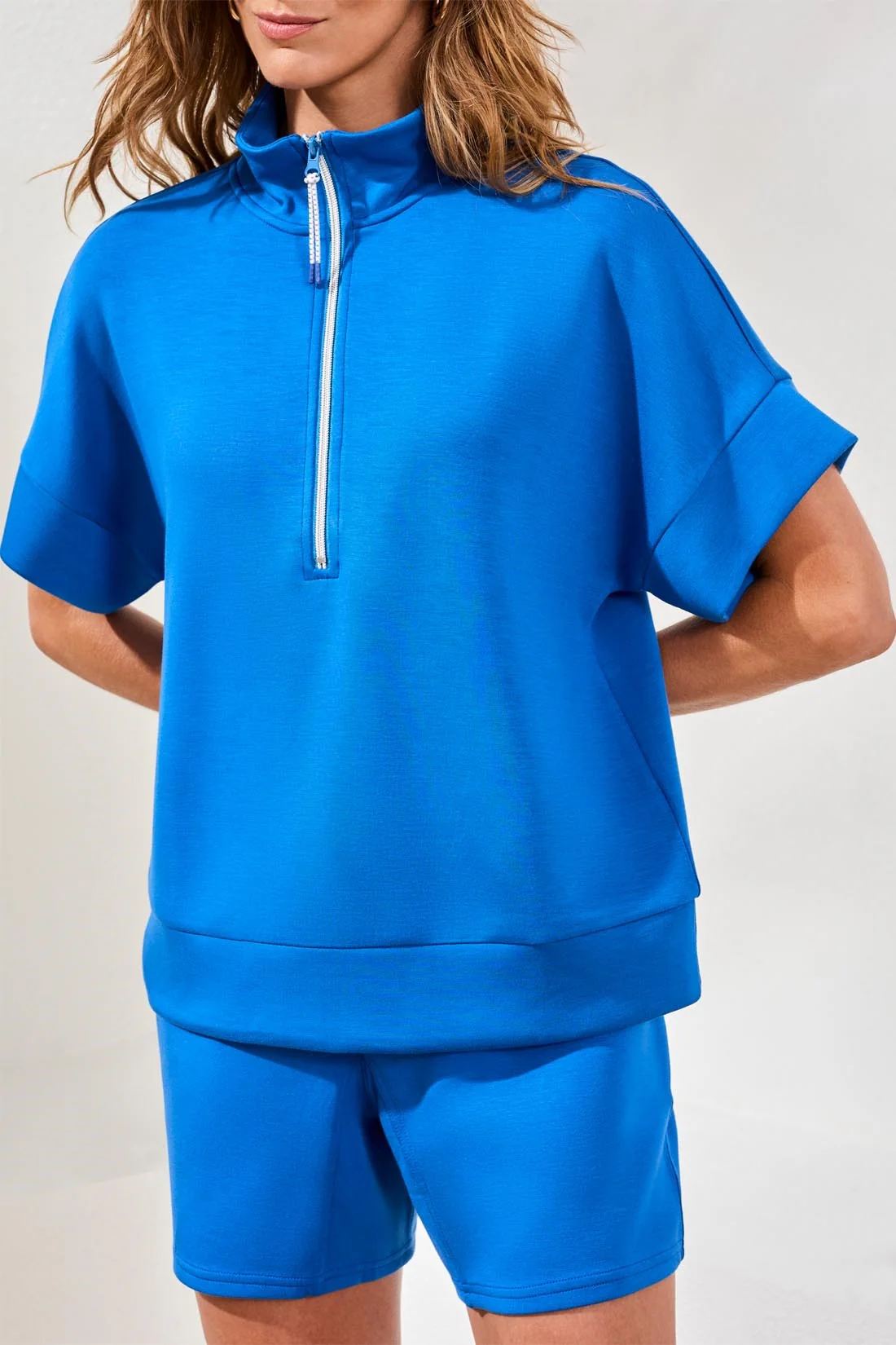 Techno Lux Mock Neck Zip Top-Turkishsea - Image 3