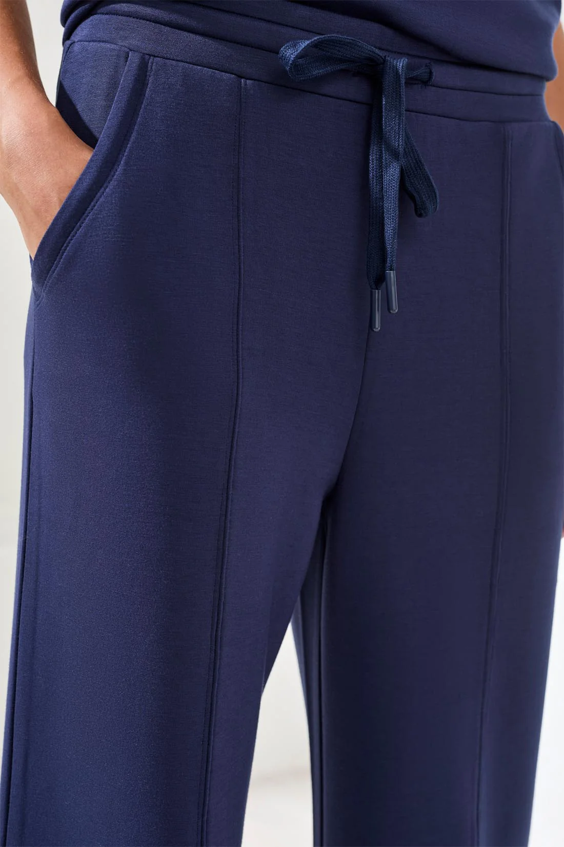 Techno Lux Scuba Pants with Waistband-Jet blue - Image 3