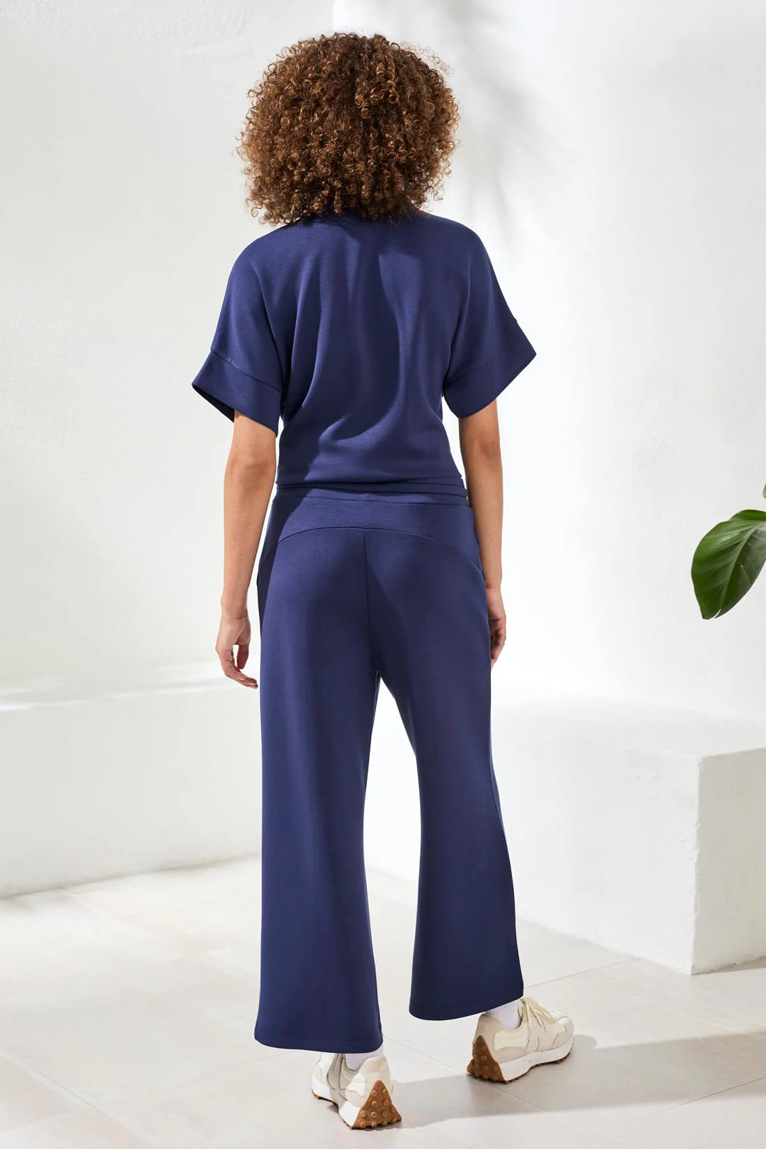 Techno Lux Scuba Pants with Waistband-Jet blue - Image 4