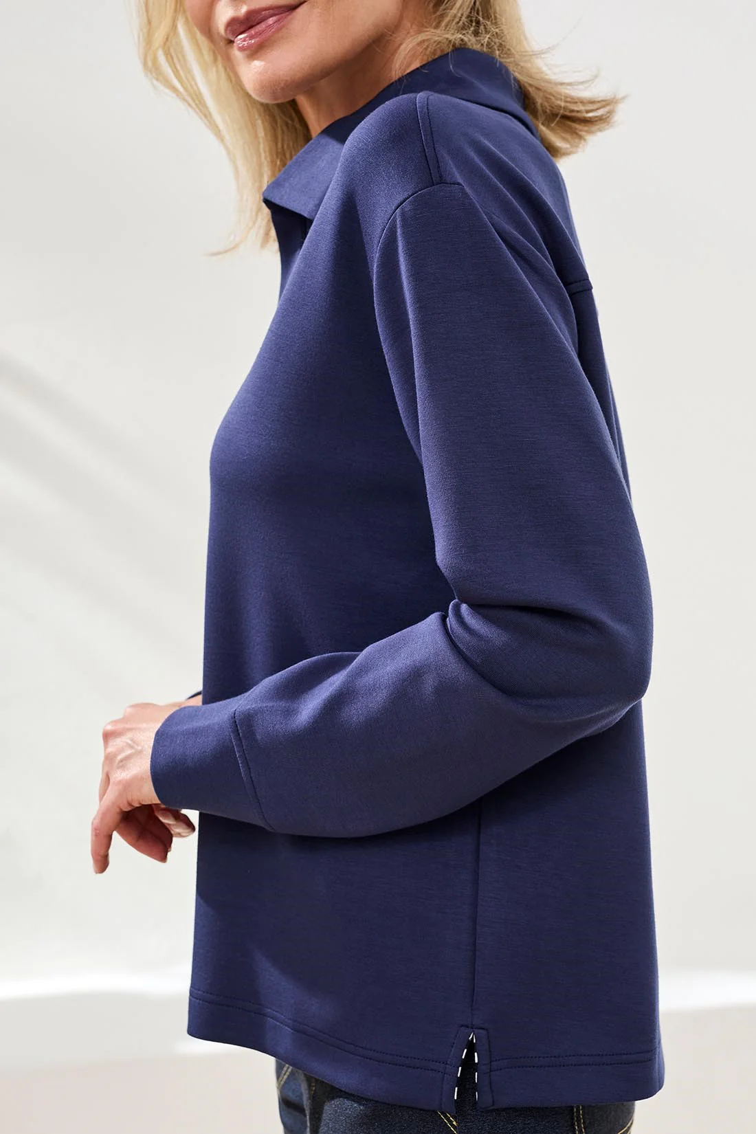 Techno Lux Scuba Johnny Collar Top-Jet blue - Image 3