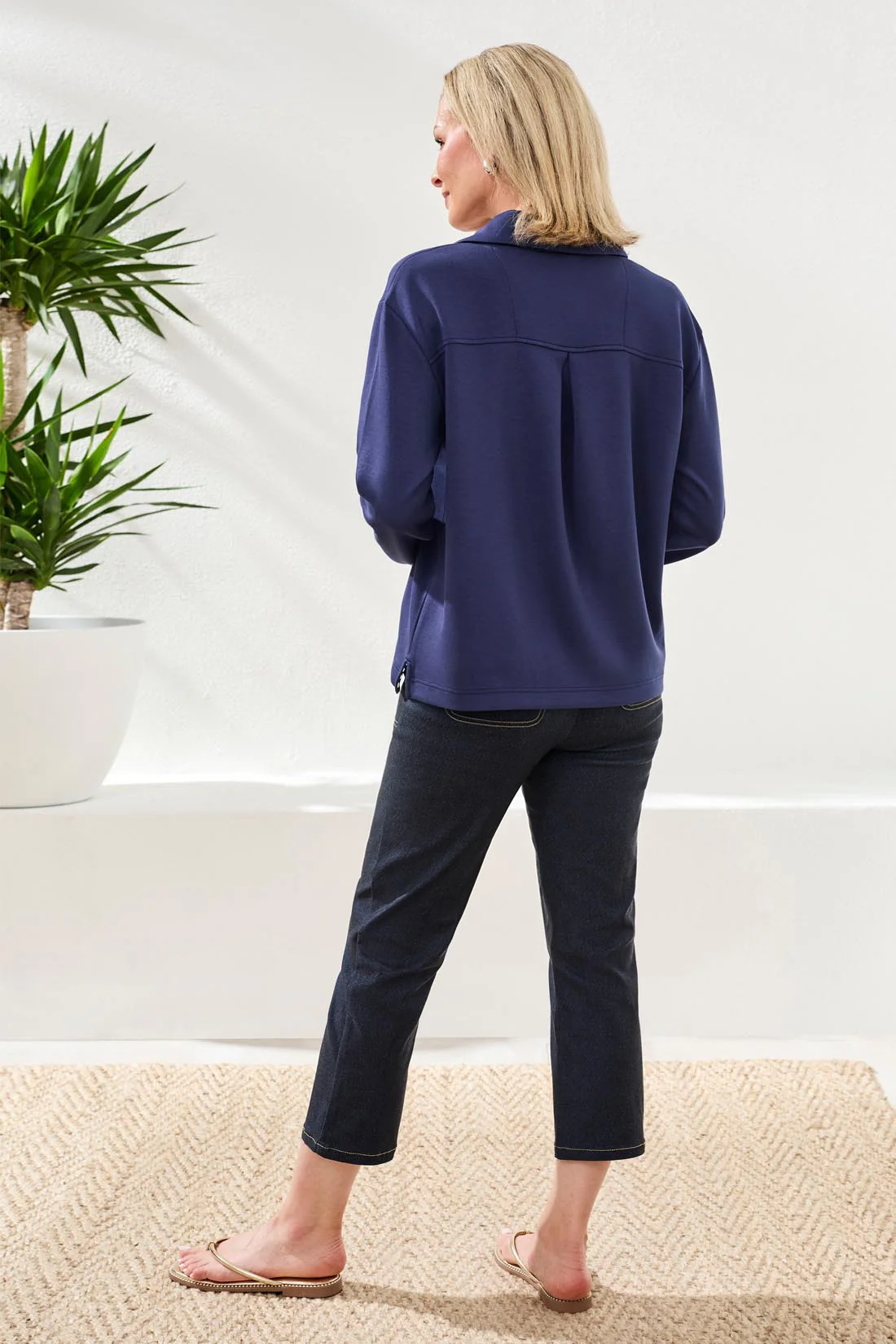 Techno Lux Scuba Johnny Collar Top-Jet blue - Image 4