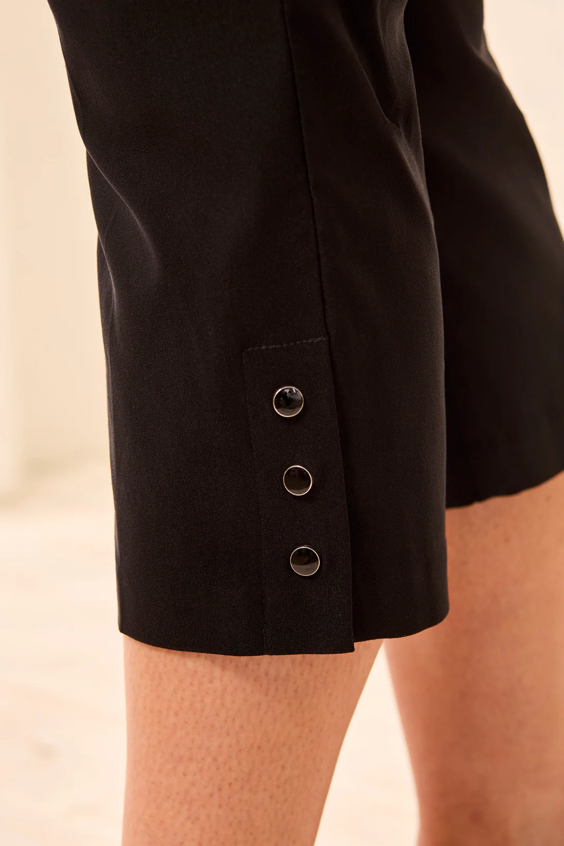 Size Inclusive Flatten It® Slim Leg Capris With Snap Vents-Black - Image 3